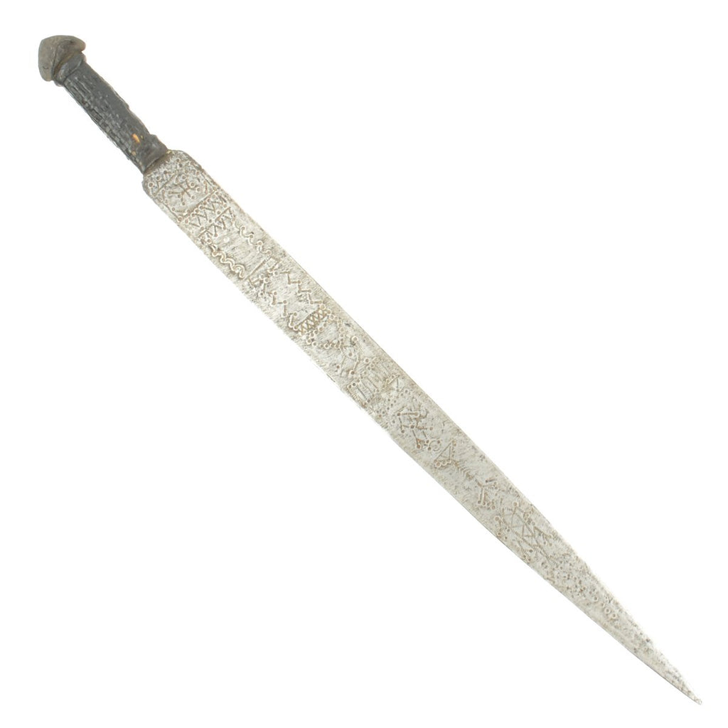 Original Sudanese Mahdi Dervish Long Dagger with Leather Grip - Circa 1870 Original Items