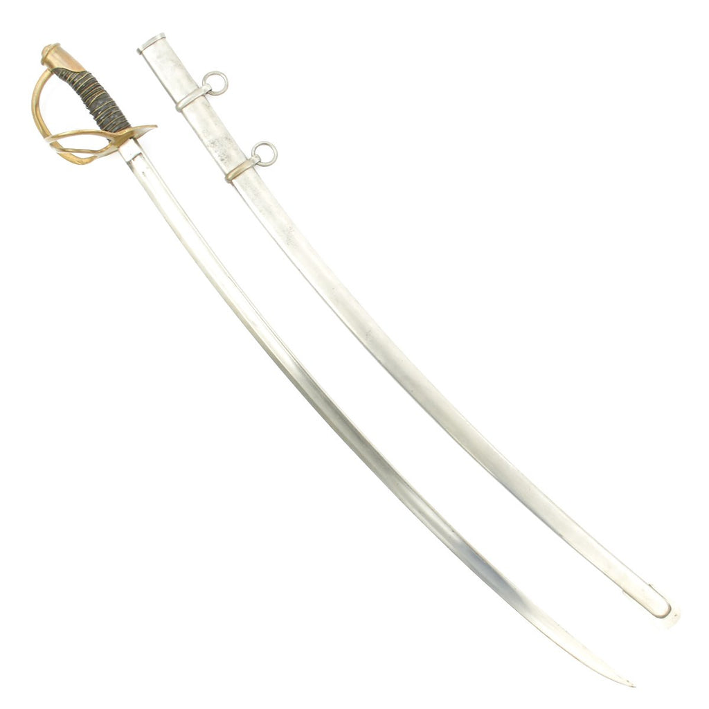 Original U.S Civil War 1860 Light Cavalry Saber with Steel Scabbard by C. Roby - Dated 1865 Original Items