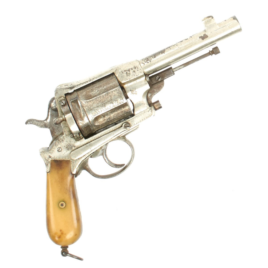 Original Belgian-made Nickel-Plated 11mm Revolver from Montenegro with Liége Proofs - c.1885 Original Items