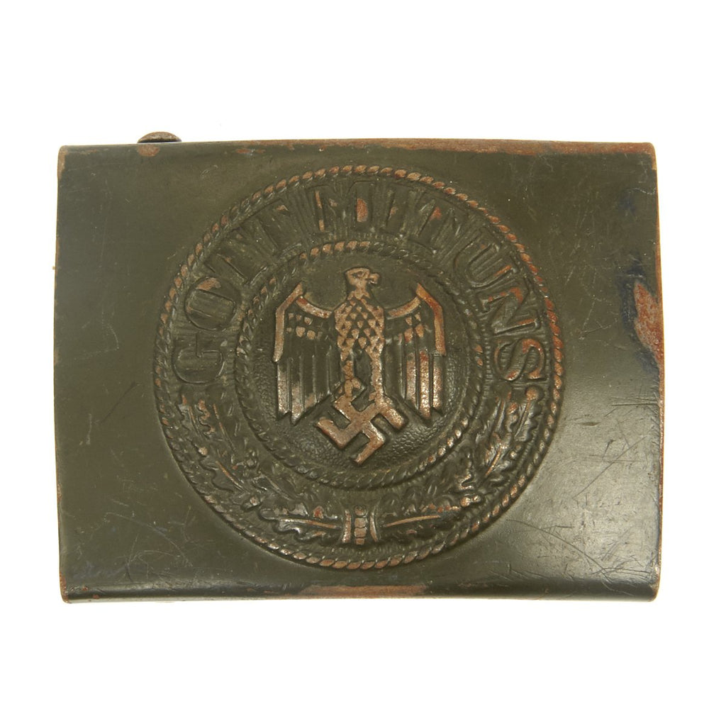 Original German WWII Heer EM/NCO Belt Buckle - N&H 1941 Original Items