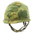 Original U.S. WWII Vietnam War M1 Paratrooper Helmet with 1966 Dated USMC Cover Original Items