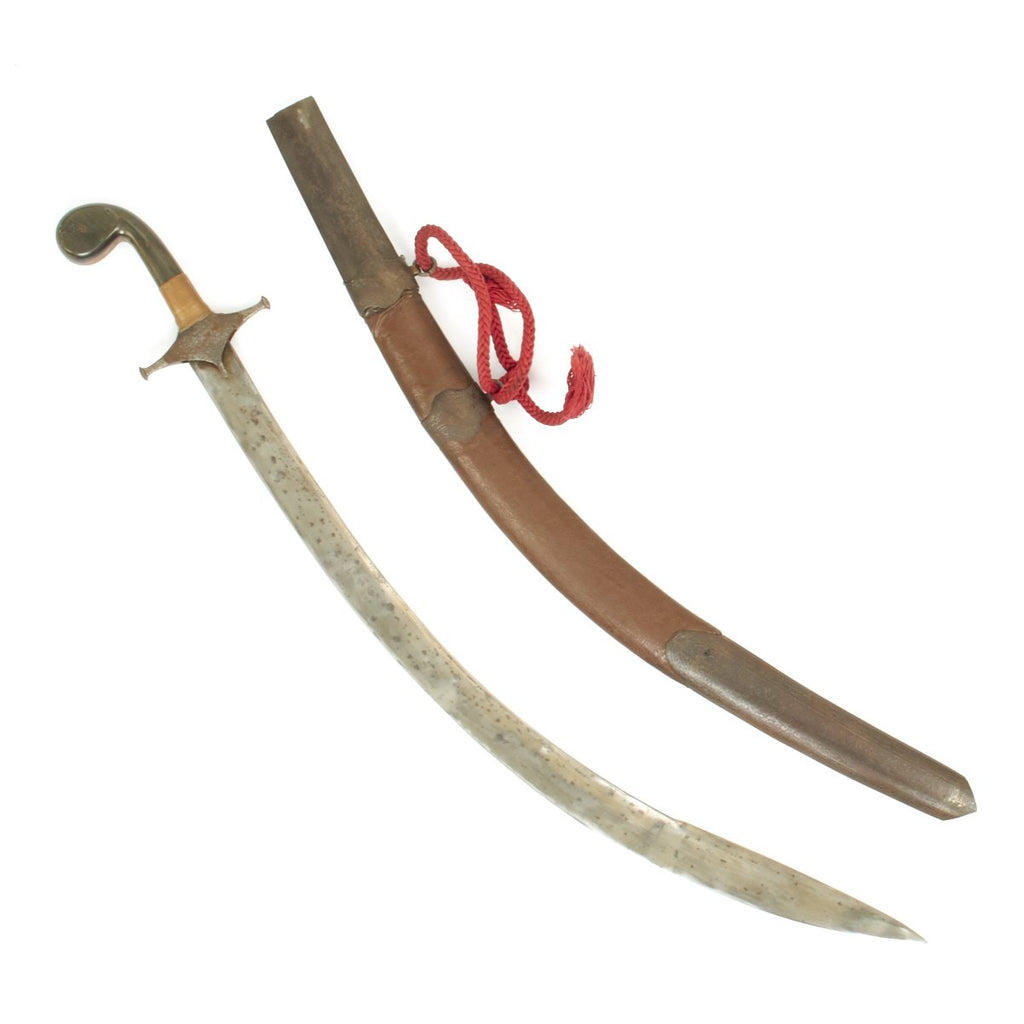 Original 18th Century Persian Wootz Steel Shamshir Sabre with Silver Inlaid Scabbard - c.1750/1800 Original Items