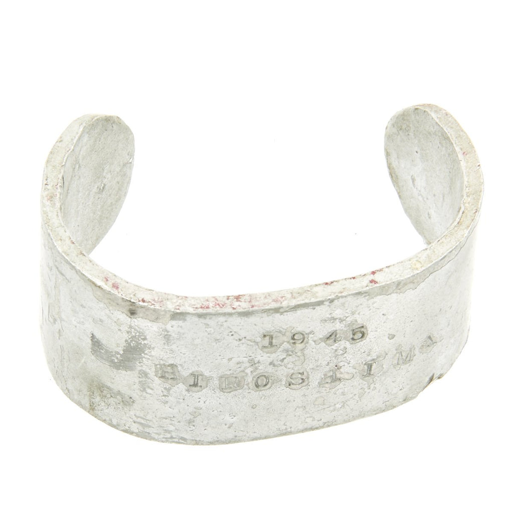 Original U.S. WWII Japanese WWII Hiroshima 1945 Trench Art Aluminum Bracelet Bring Back Original Items