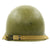 Original U.S. WWII 1943 M1 McCord Fixed Bale Front Seam Helmet with International Molded Plastics Liner Original Items