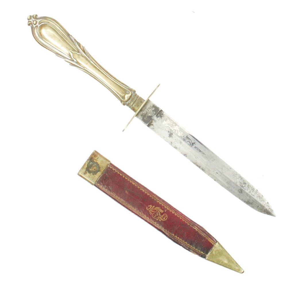 Original British Victorian Lady of the Night's Sheffield Garter Dagger with Scabbard circa 1840-1860 Original Items