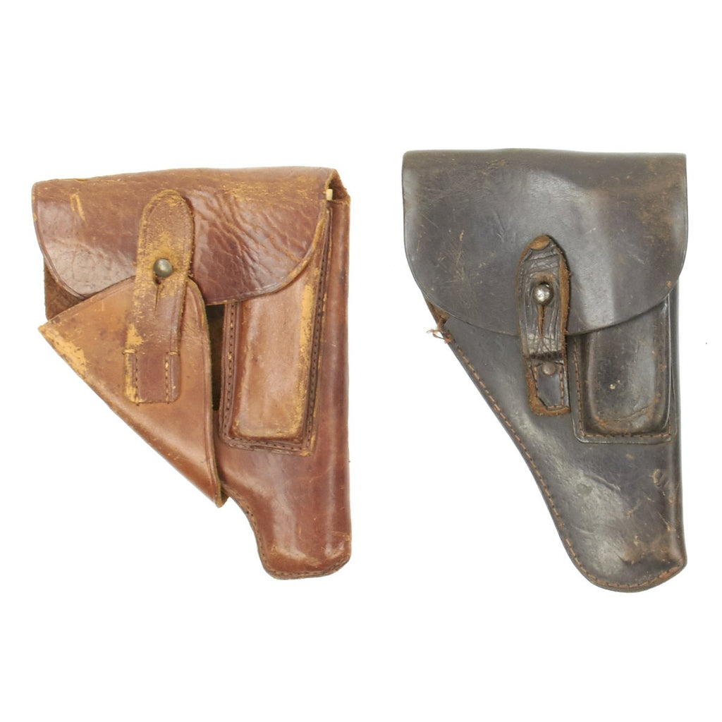 Original German WWII Set of Two Leather Holsters for the Walther PPK Pistol Original Items