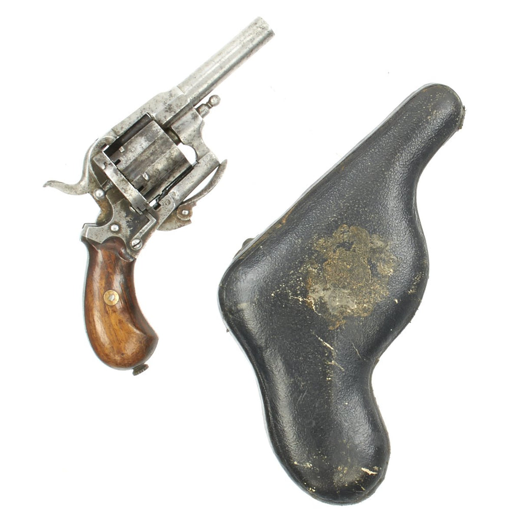Original Victorian Belgian Pinfire Revolver in Hard Case named to British Special Constable Pollaky - c.1865 Original Items