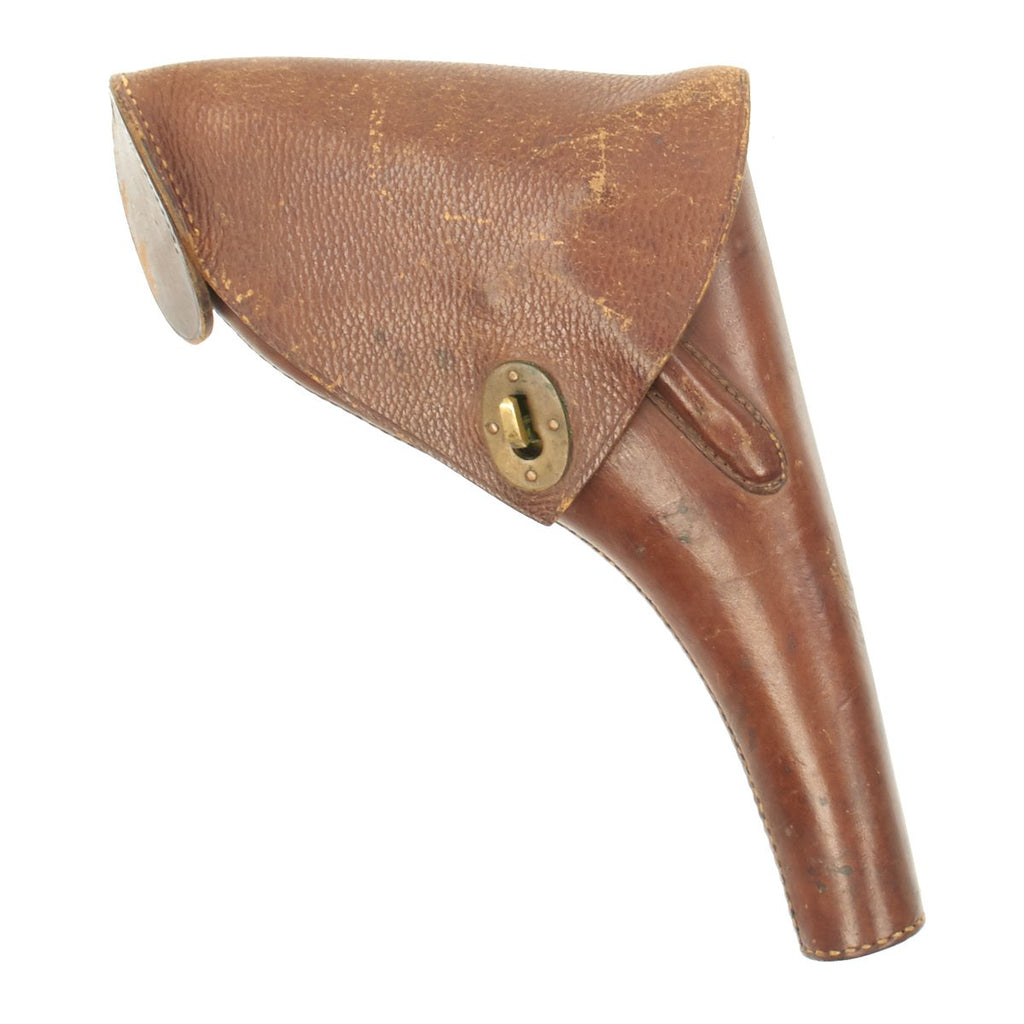 Original British Victorian Officer's Massive Brown Leather Holster - V.R. Marked Original Items