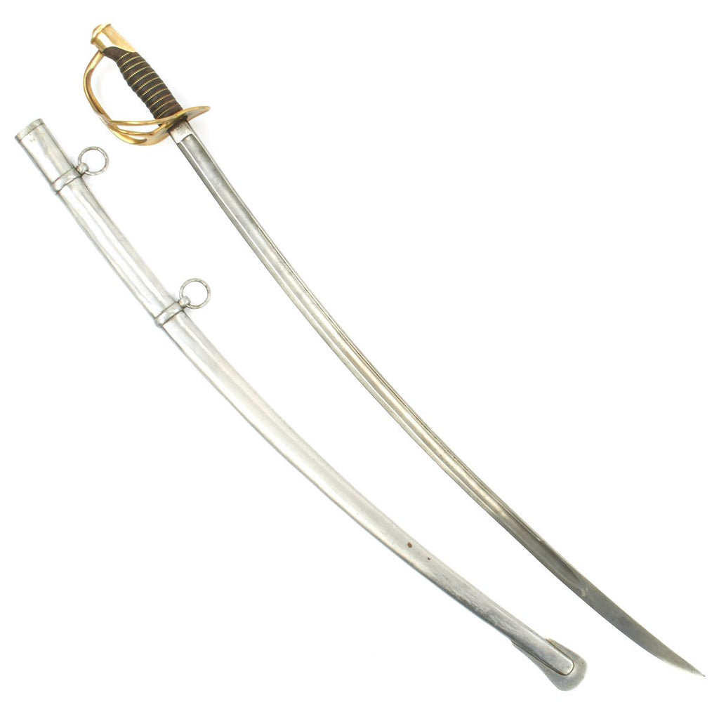 Original U.S. Civil War Model 1860 Light Cavalry Saber with Scabbard by Emerson & Silver - Dated 1864 Original Items