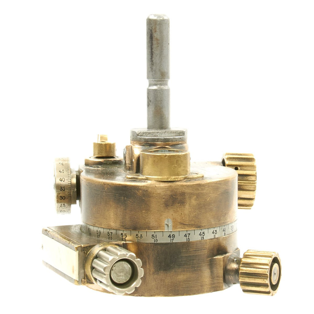 Original German Pre-WWII Brass Optical Tripod Mounting Coupler and Calibration Unit Original Items