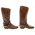 Original British WWI Officer's Leather High Boots with Half Boot Trees, Boot Pulls, and Spurs - Dated 1915 Original Items