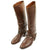 Original British WWI Officer's Leather High Boots with Half Boot Trees, Boot Pulls, and Spurs - Dated 1915 Original Items
