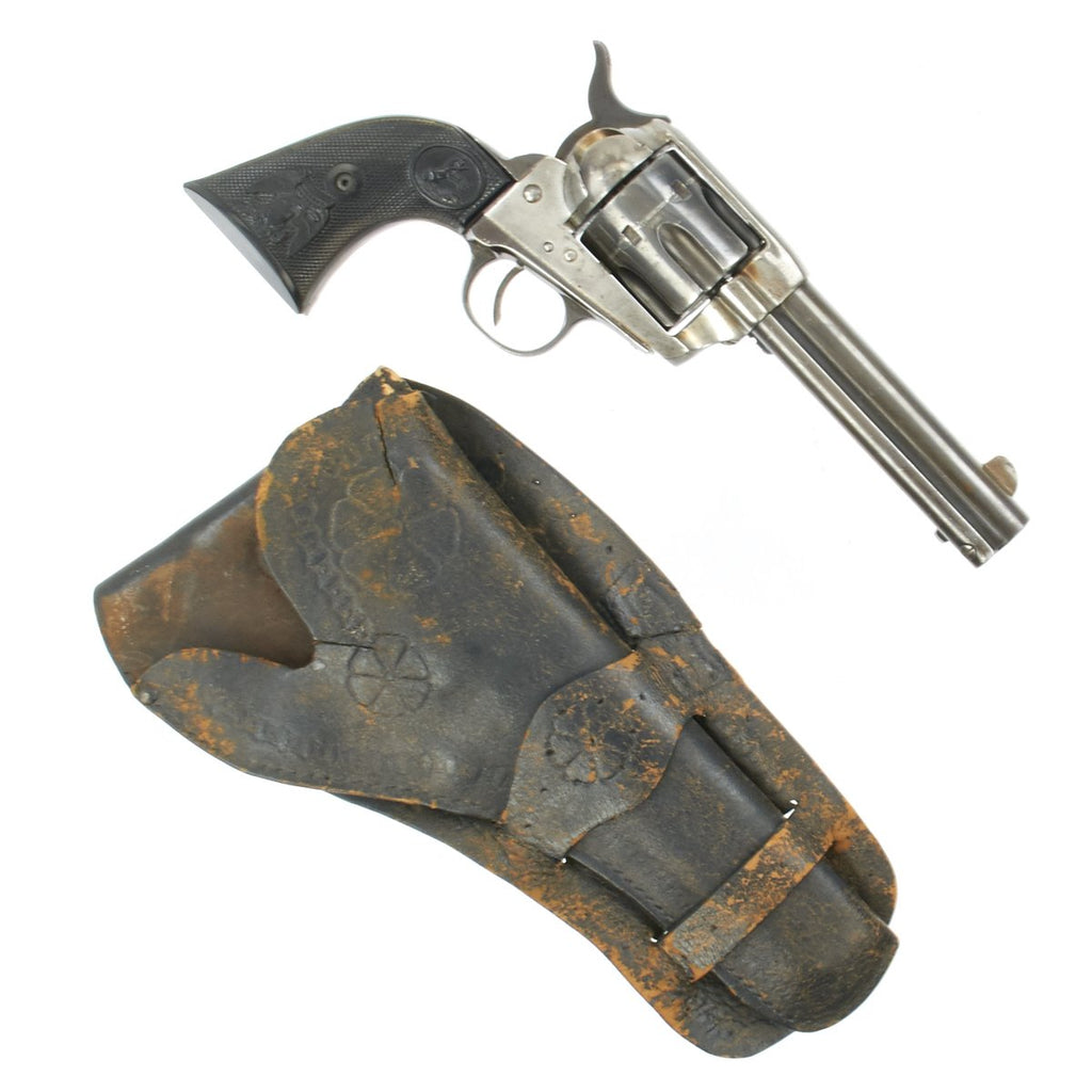 Original U.S. Colt .41cal Single Action Army Revolver made in 1891 with Vintage Holster - Serial 141354 Original Items