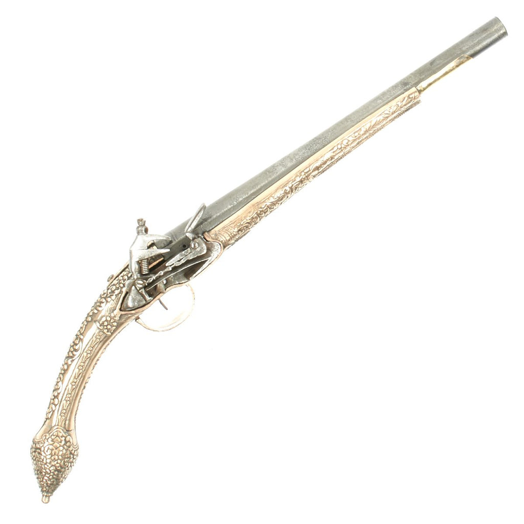 Original 19th Century Greek or Balkan Copper Clad Miquelet Lock Rat Tail Pistol - circa 1820 Original Items