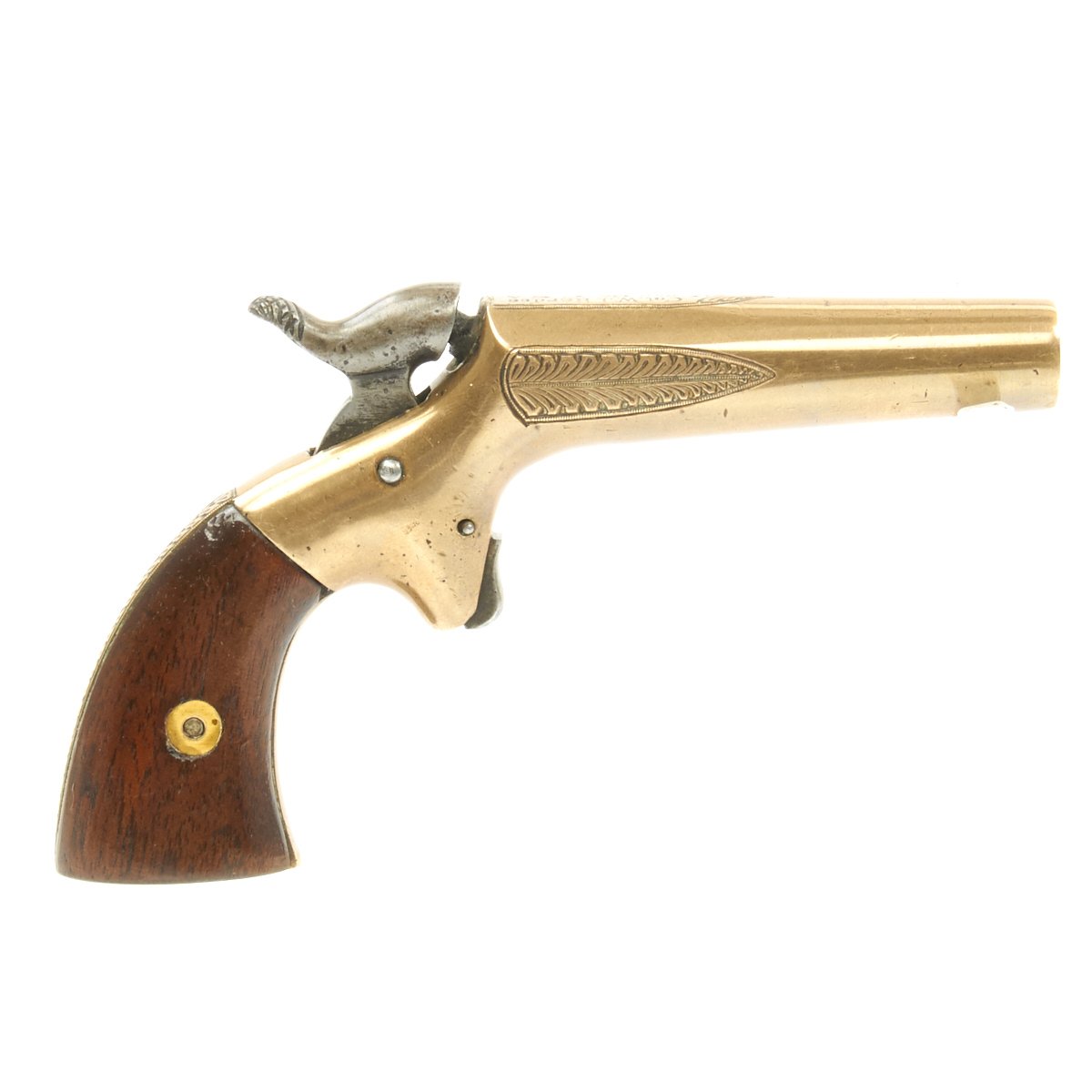 Original U.S. Civil War Brass Derringer Pocket Percussion Pistol Named –  International Military Antiques