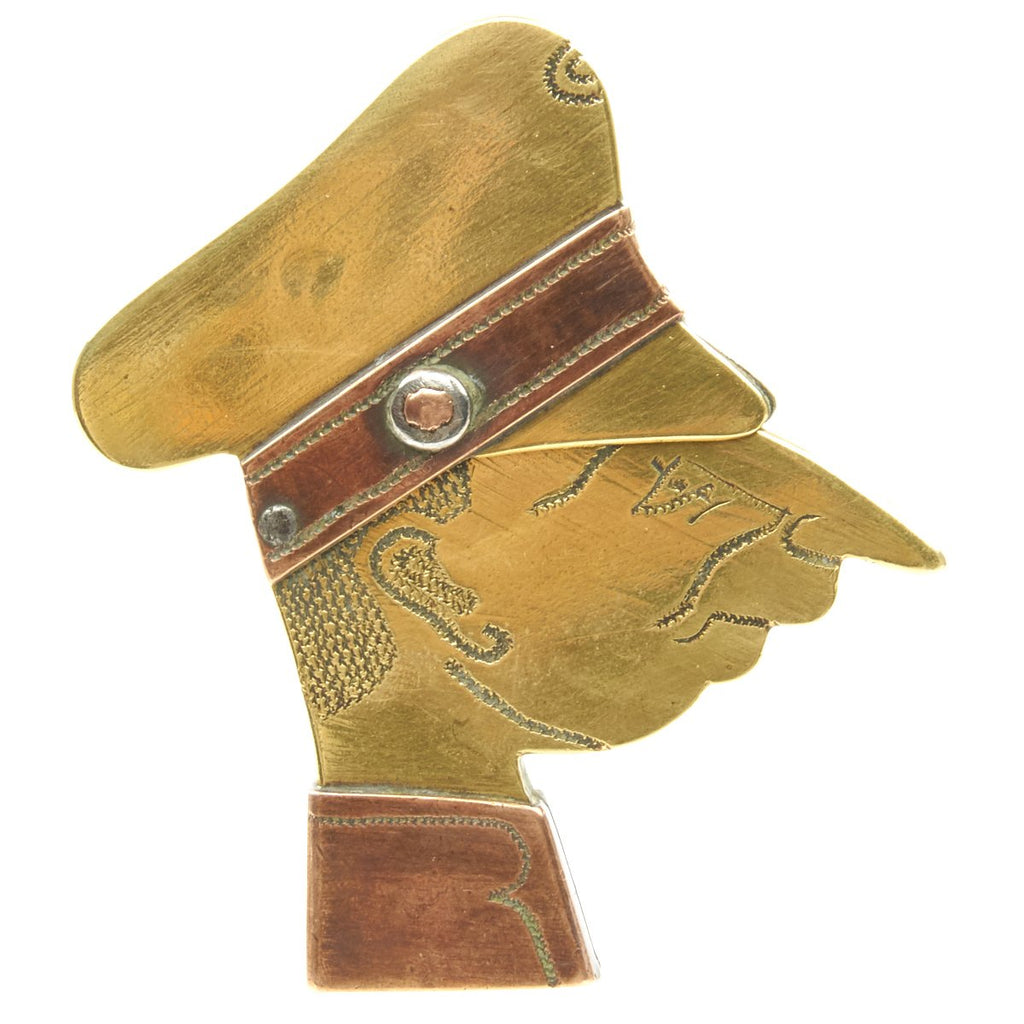 Original Allied WWI Trench Art Lighter Satirizing German Prince Wilhelm named to French-Enlisted U.S. Pilot Original Items