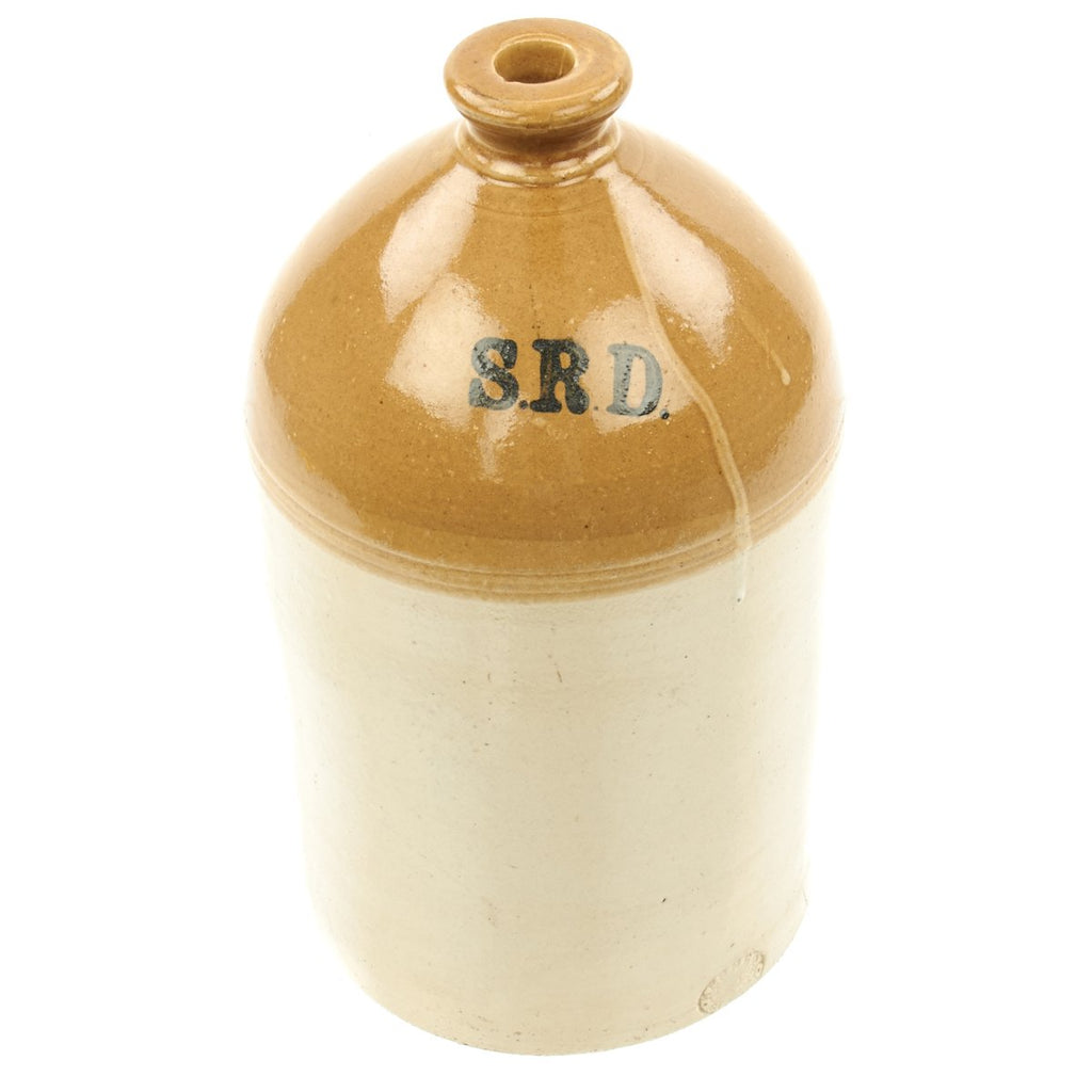 Original British WWI Military Issue S.R.D. Imperial Gallon Rum Jug by Kennedy of Glasgow Original Items