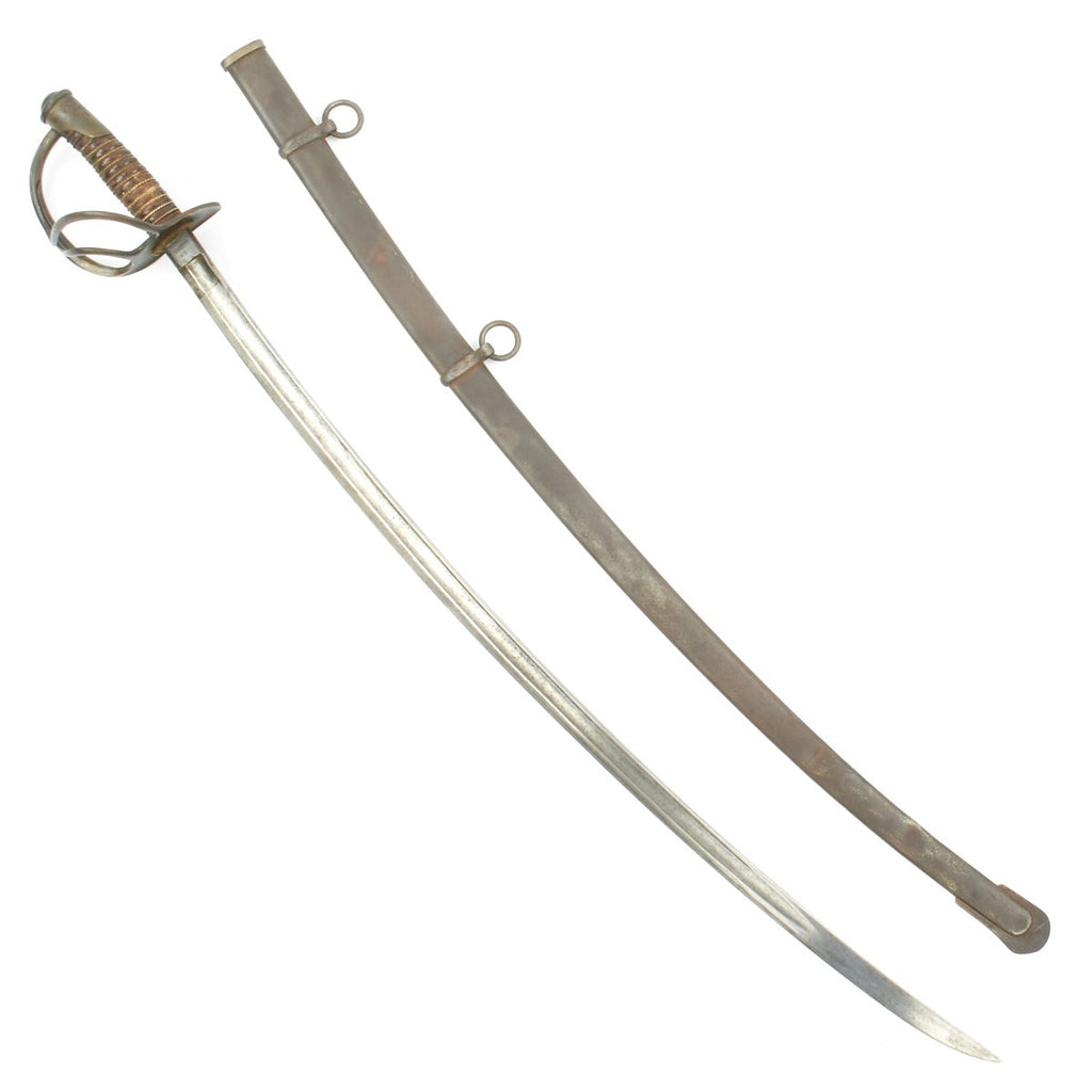 Original U.S Civil War 1860 Light Cavalry Saber with Steel Scabbard by C. Roby - Dated 1864 Original Items