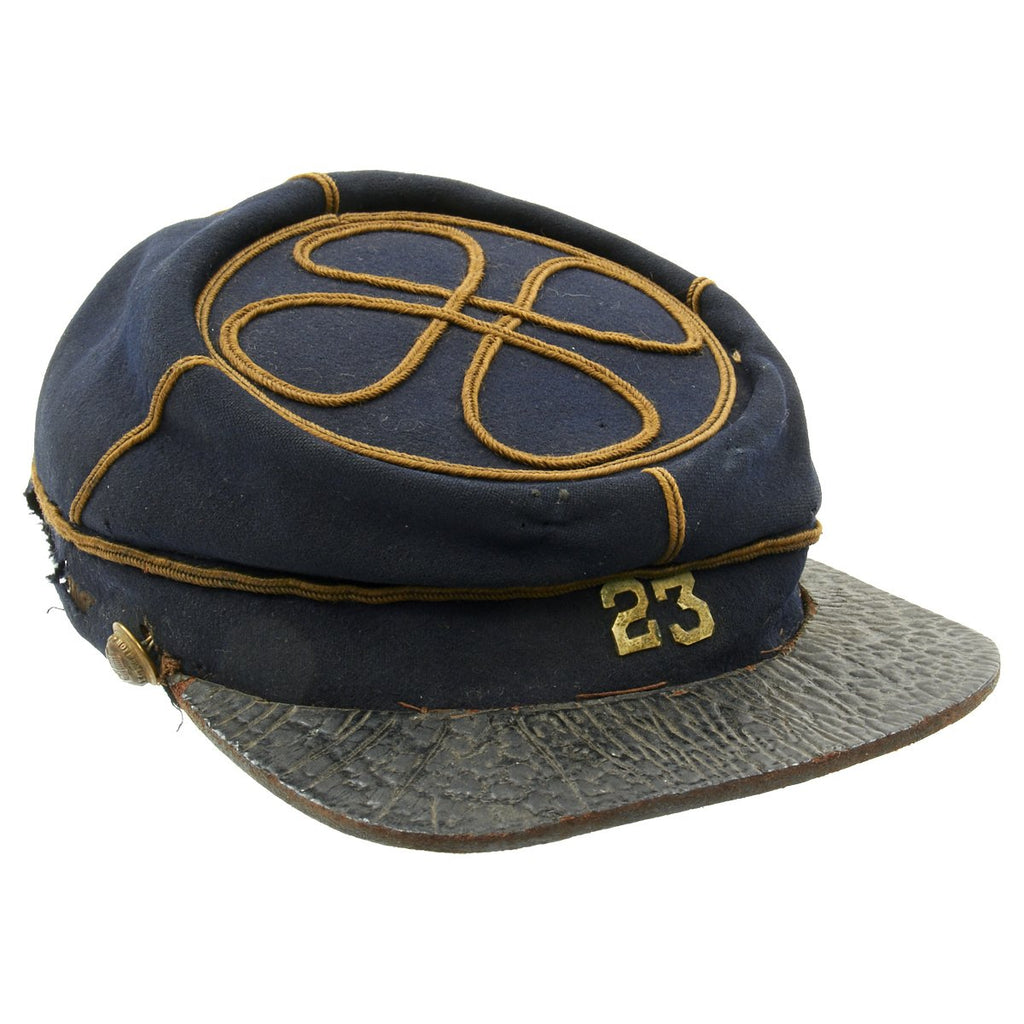Original U.S. Indian Wars 23rd New York Infantry Regiment First Lieutenant Chasseur Pattern Kepi Original Items