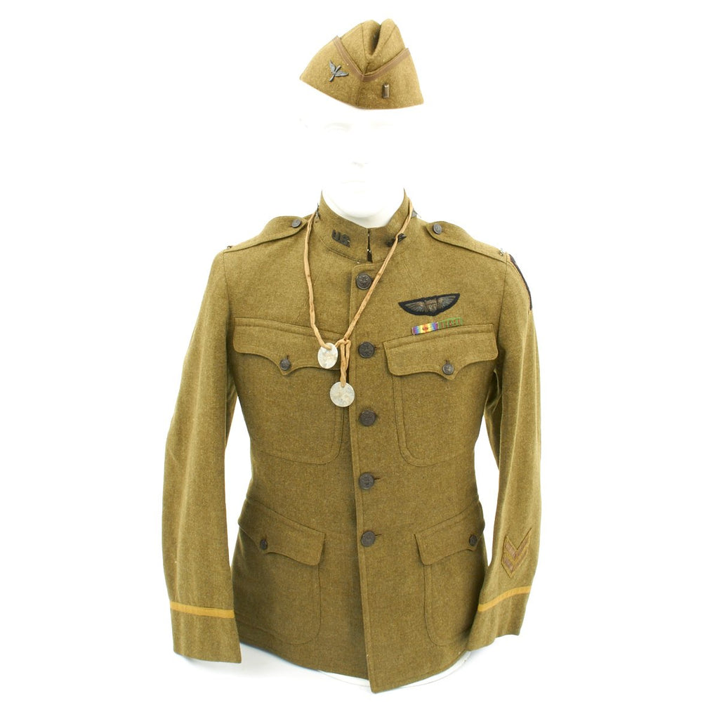 Original U.S. WWI Named Pilot Aero Squadron Uniform Set Original Items