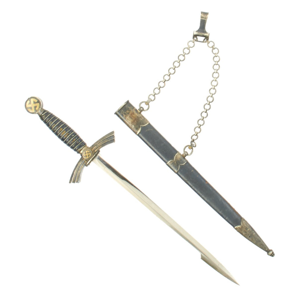 Original German WWII Early 1st Model Luftwaffe Dagger by SMF with Hanger and Unit Marking Original Items