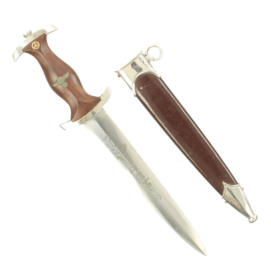 Original German WWII Mid-War SA Dagger with Scabbard by Robert Klaas - RZM M7/37 Original Items