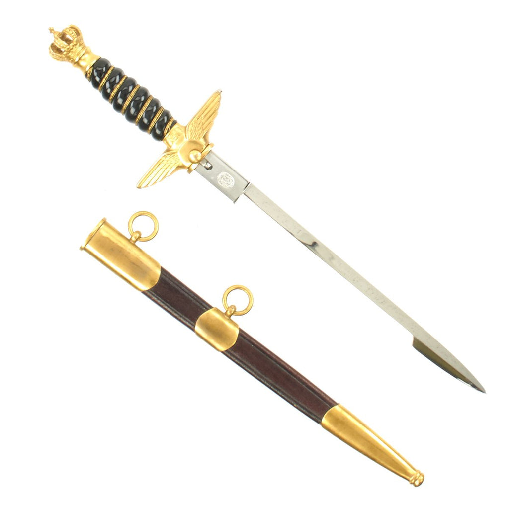 Original Royal Dutch Air Force Model 1964 Officer Dagger by Carl Eickhorn Original Items