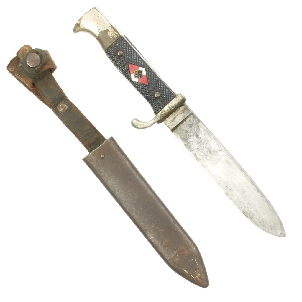 Original German WWII Hitler Youth Knife by Tigerwerk Lauterjung & Co. of Solingen - RZM M7/68 Original Items