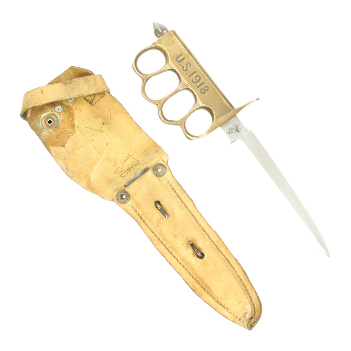 Original U.S. WWI Model 1918 Mark I Trench Knife by AU LION with