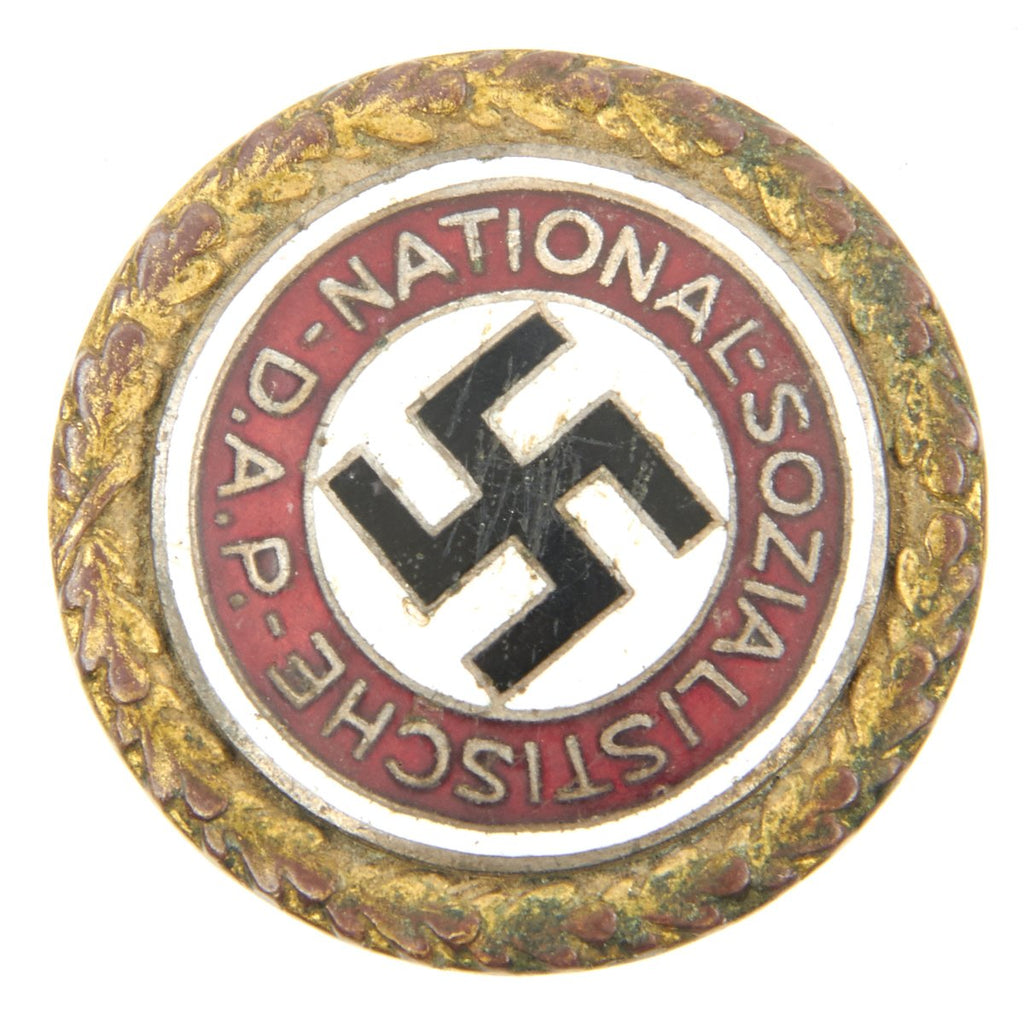 Original German WWII NSDAP Golden Party Badge Pin Original Items