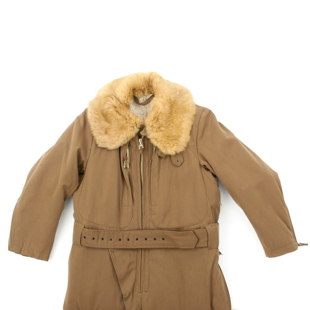Original Imperial Japanese WWII Winter Fur Lined Pilot Electric Heated Flight Suit Original Items