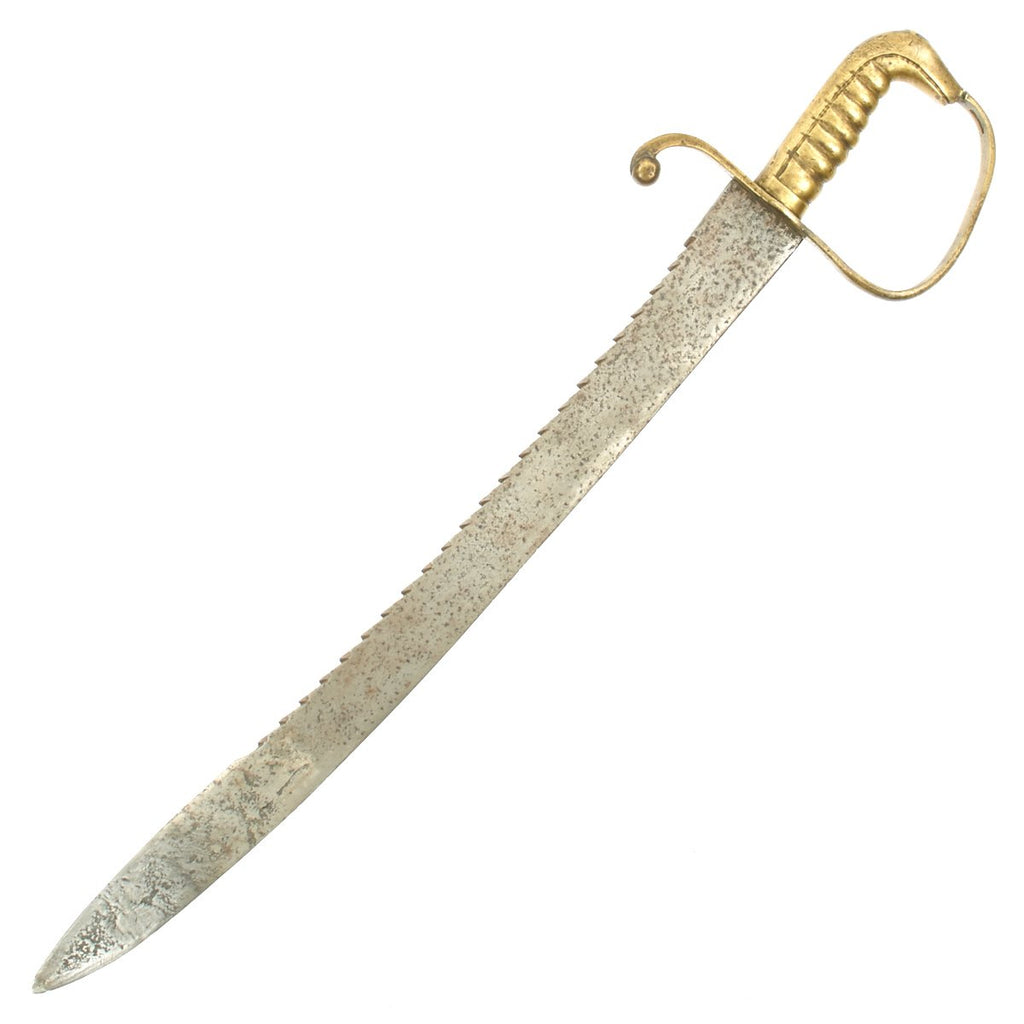 Original European 18th Century Sawback Hanger Short Sword with Maker Markings - circa 1740 Original Items