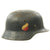 Original German WWII Named Luftwaffe M35 Double Decal Droop Tail Eagle Steel Helmet - marked SE66 Original Items