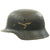 Original German WWII Named Luftwaffe M35 Double Decal Droop Tail Eagle Steel Helmet - marked SE66 Original Items