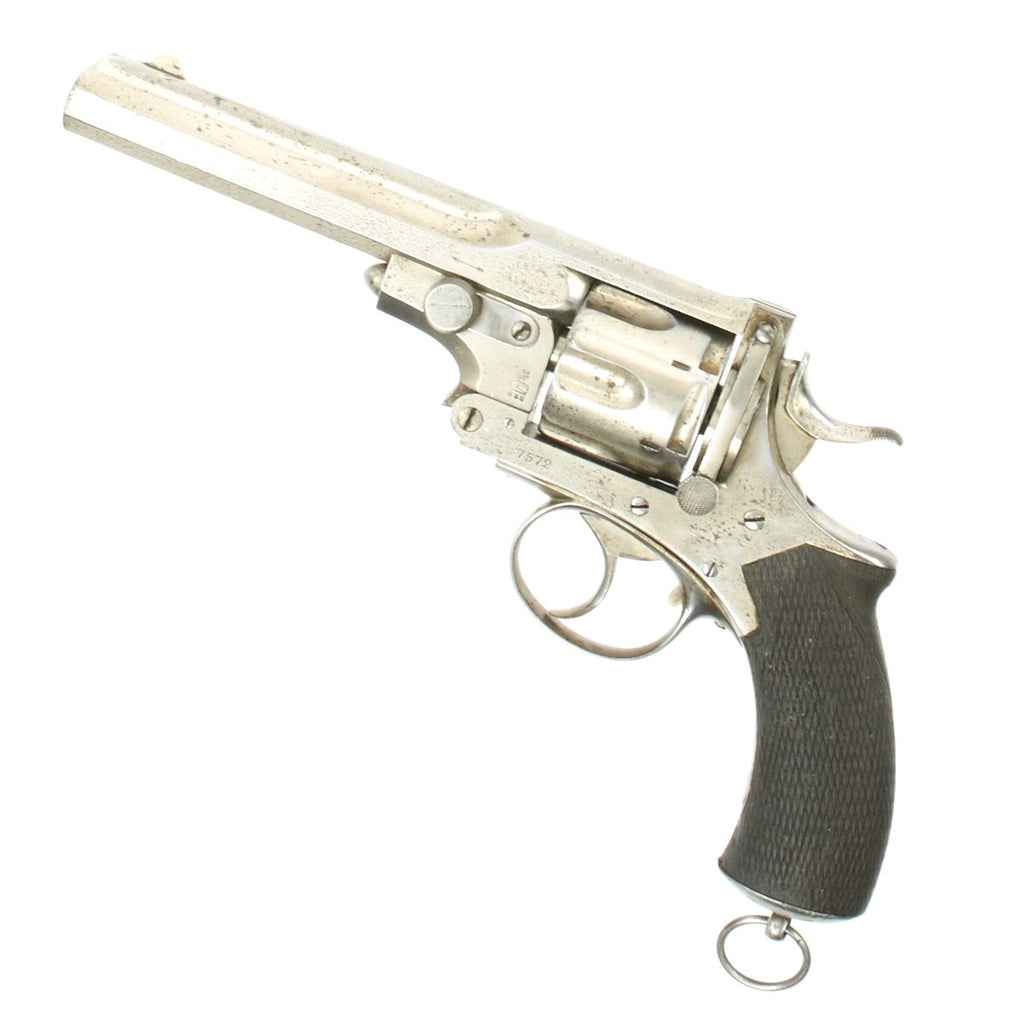 Original British Victorian Webley-Pryse Nickel-Plated Antique Revolver sold by Army & Navy CSL - Serial 7572 Original Items