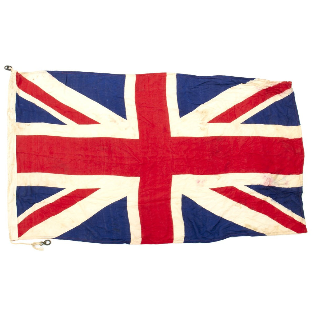 Original British WWI 60" x 34" Union Jack Flag by J&S - Broad Arrow Marked and Dated 1916 Original Items