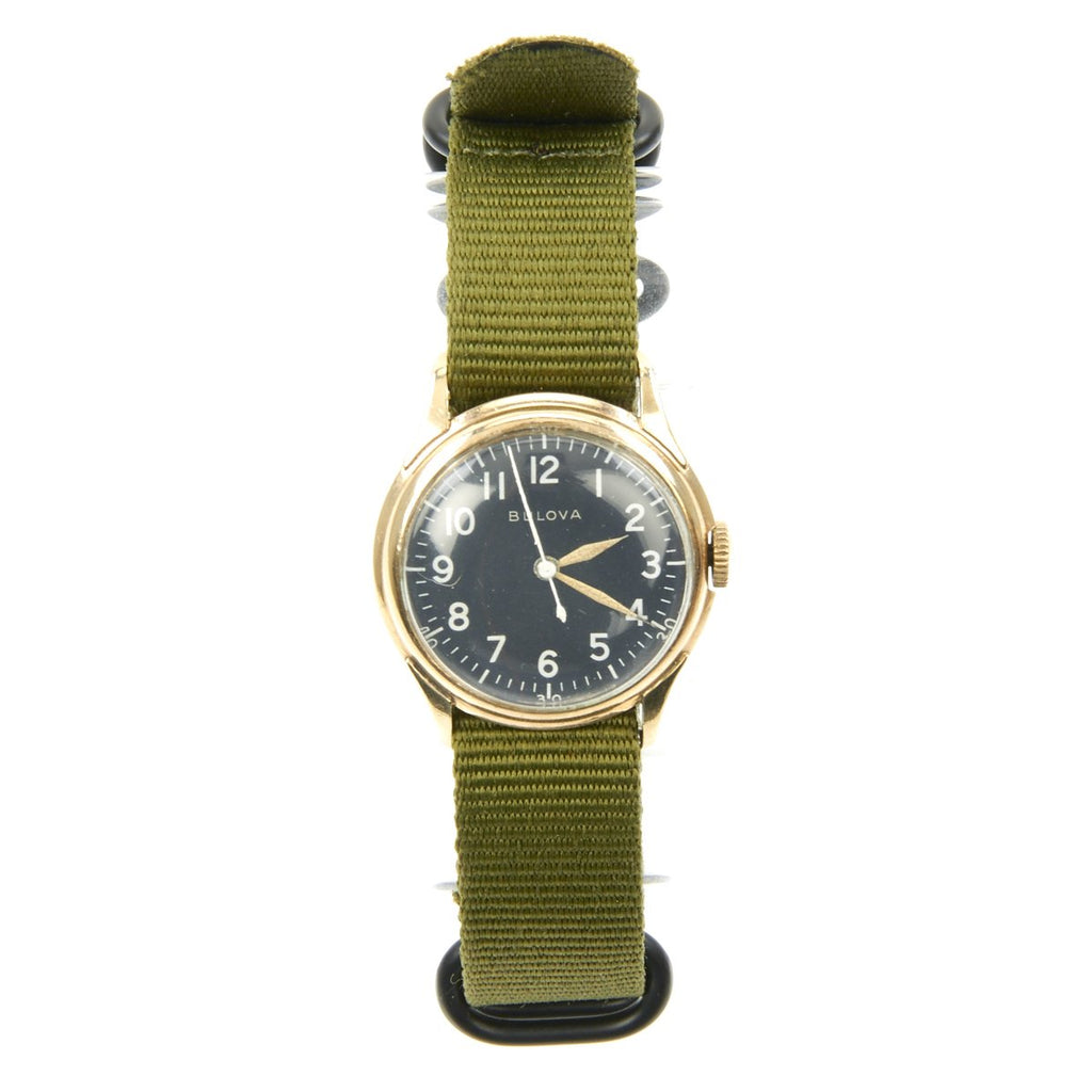 Original U.S. WWII Type A-11B USAAF Wrist Watch by Bulova - Rare Variation dated 1944-45 Original Items