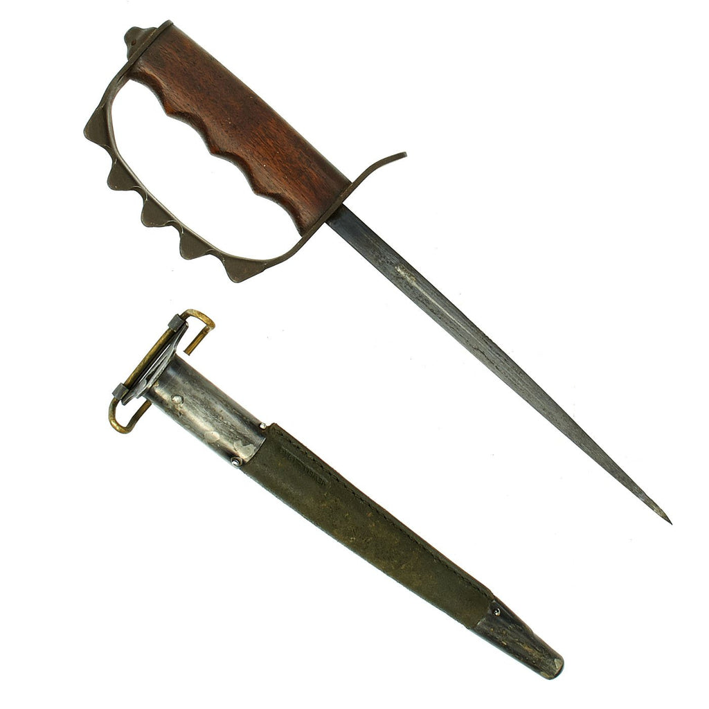 Original U.S. WWI M1917 Trench Knife by American Cutlery Co with 1918-dated Jewell Scabbard Original Items