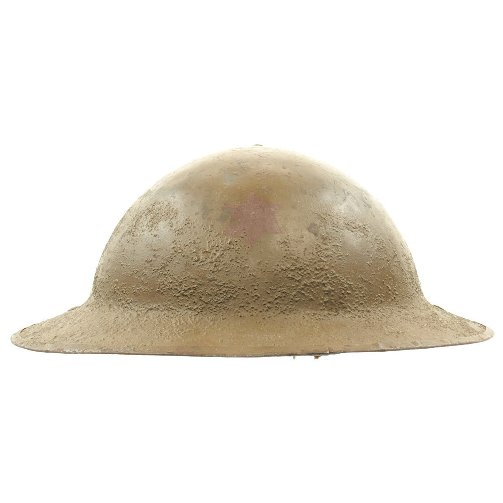 Original U.S. WWI M1917 Doughboy Helmet of the 6th Infantry Division with Original Paint and Liner Original Items