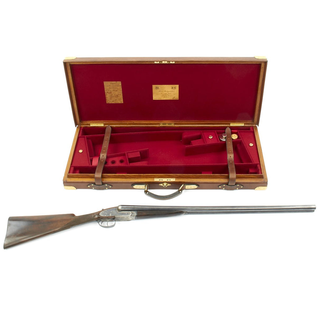 Original English 1893 James Purdey Best Side by Side Sidelock Ejector Game Gun with Original Case Named to Charles Steele Original Items