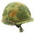 Original U.S. WWII Vietnam War M1 Paratrooper Helmet with USMC Reversible Camouflage Cover Original Items
