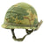 Original U.S. WWII Vietnam War M1 Paratrooper Helmet with USMC Reversible Camouflage Cover Original Items