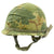 Original U.S. WWII Vietnam War M1 Paratrooper Helmet with USMC Reversible Camouflage Cover Original Items