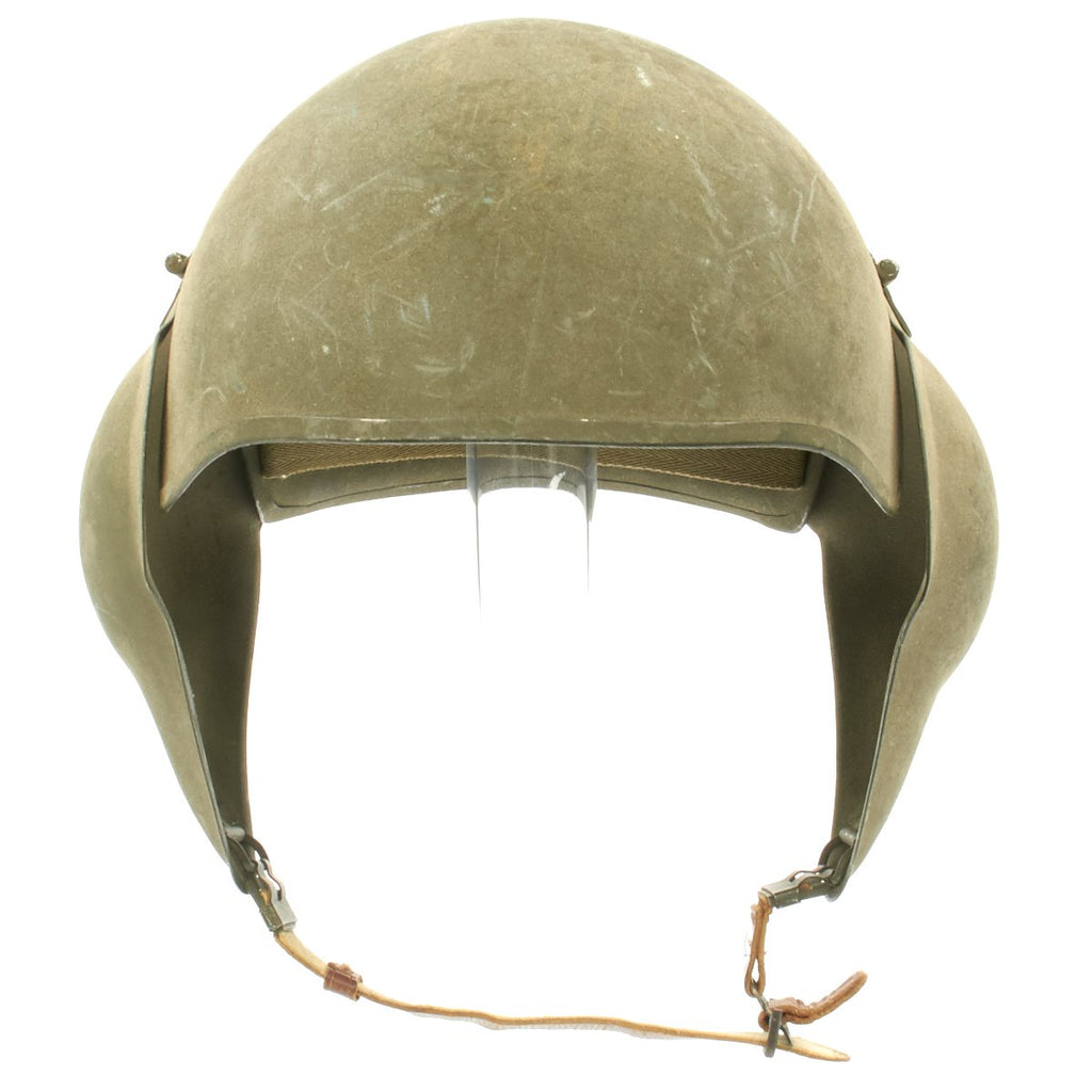Original U.S. WWII USAAF Bomber Crew M5 Steel FLAK Helmet - Complete & Unissued Original Items