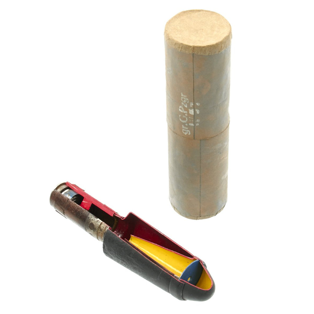 Original German WWII 98k Rifle Schießbecher Anti-Tank Grenade Cutaway with Case - Inert Original Items