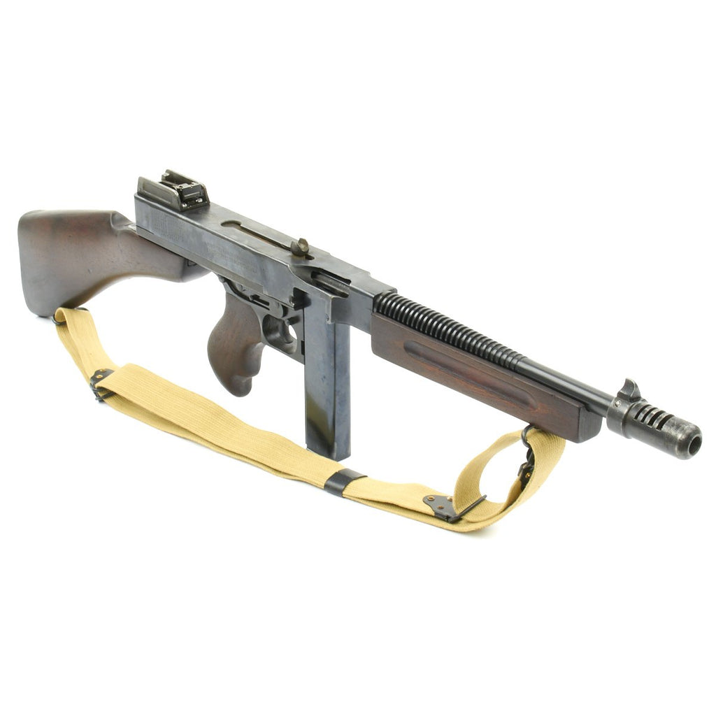 Original U.S. WWII Thompson M1928A1 Display Submachine Gun Serial NO.S - 320563 with Sling - Original WWII Parts Original Items