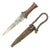 Original Sudanese Mahdi Dervish Arm Dagger with Reptile Leather Scabbard and Arm Loop - Circa 1885 Original Items