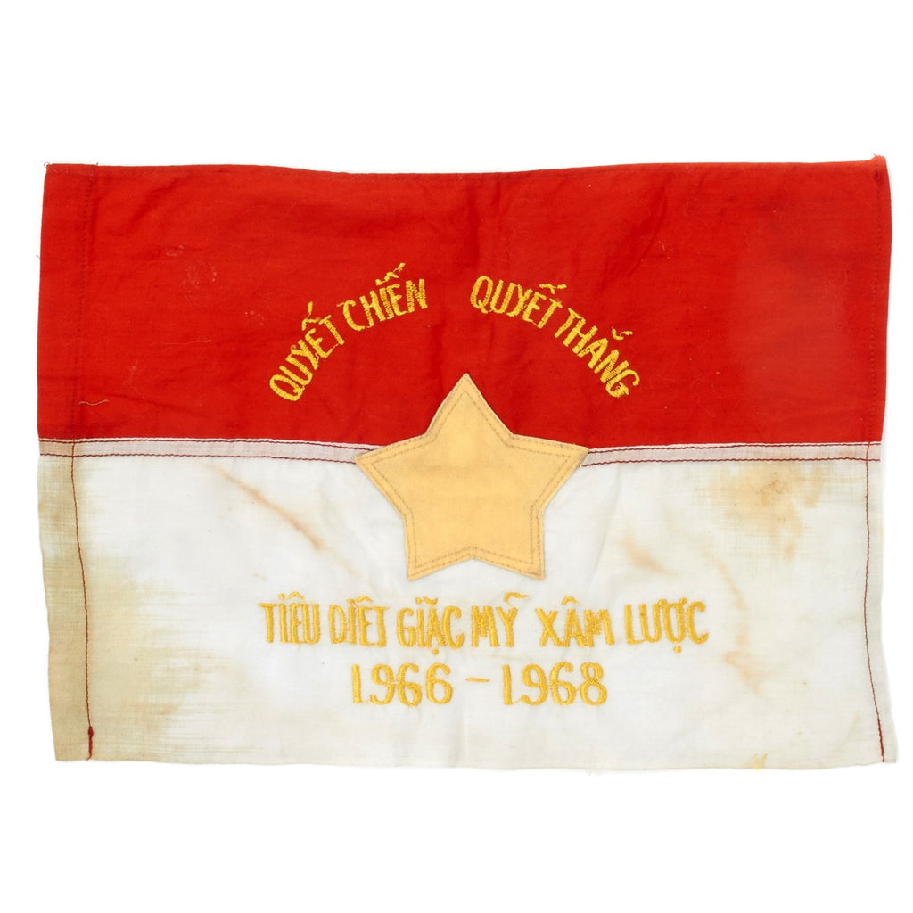Original Vietnam War North Vietnamese Army Viet Cong Victory Flag - 13 x 9 Original Items