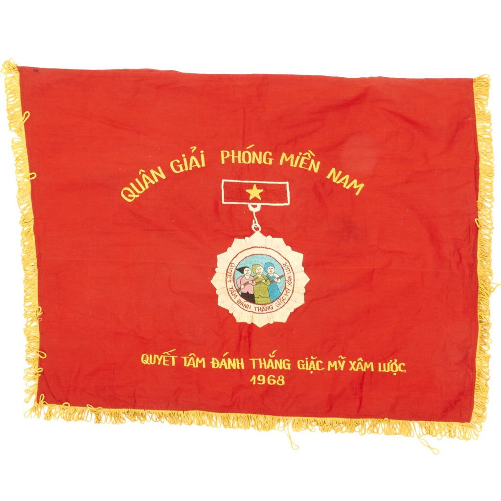 Original Vietnam War 1968 NVA Viet Cong Flag People's Liberation Armed Forces of South Vietnam PLAF Original Items