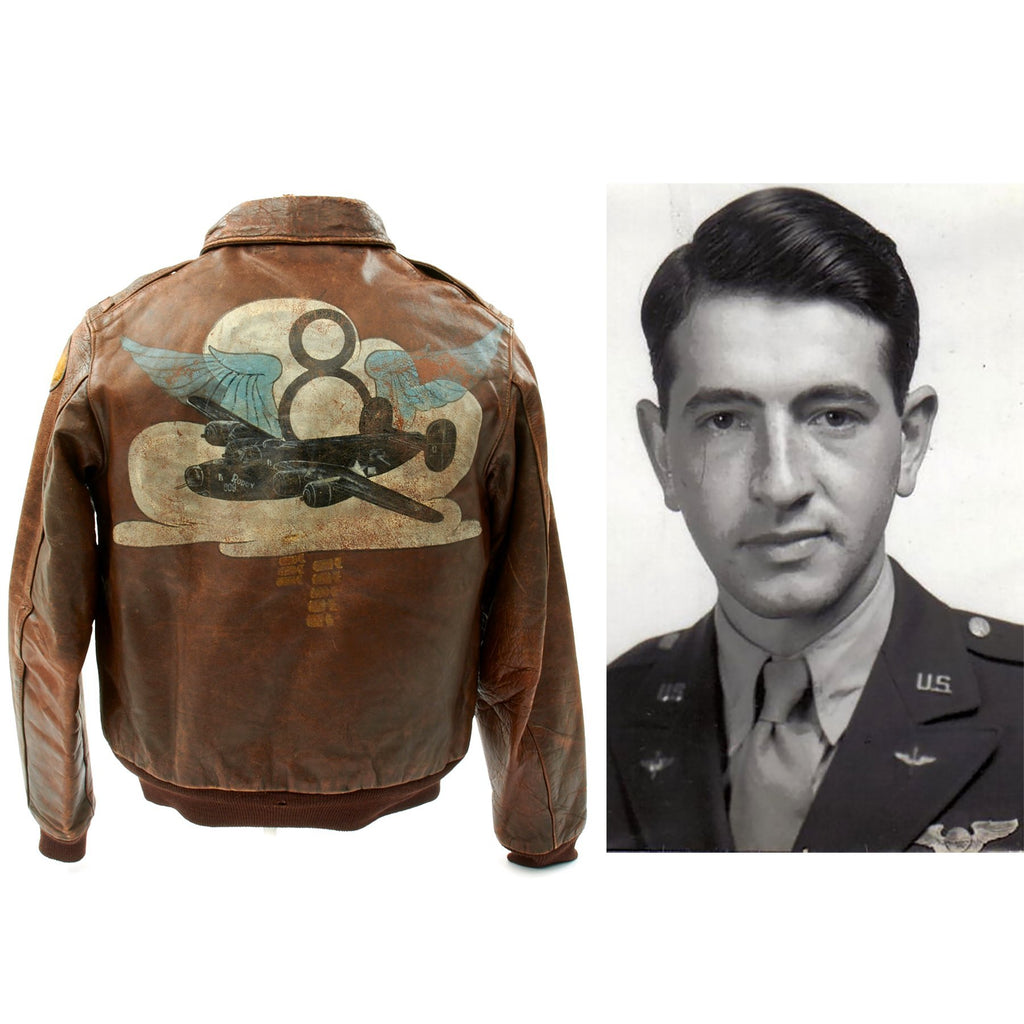 Original U.S. WWII B-24 WIA Lt. Marvin Gurwit 578th Bomb Squadron A-2 Flight Jacket Original Items